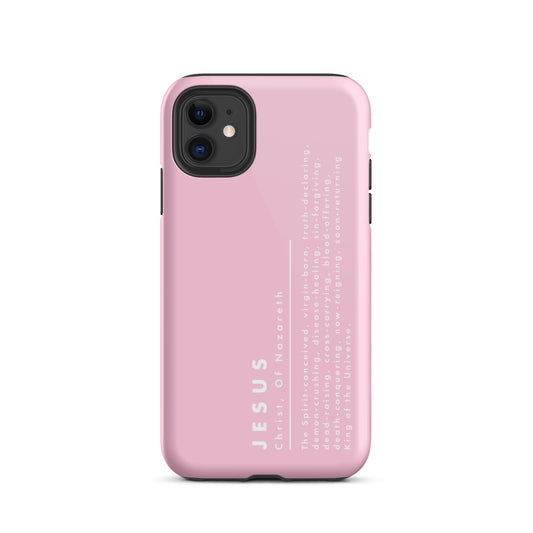 Jesus Christ, King Of The Universe | Tough iPhone Case | Pink