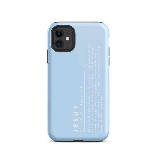 Jesus Christ, King Of The Universe | Tough iPhone Case | Blue