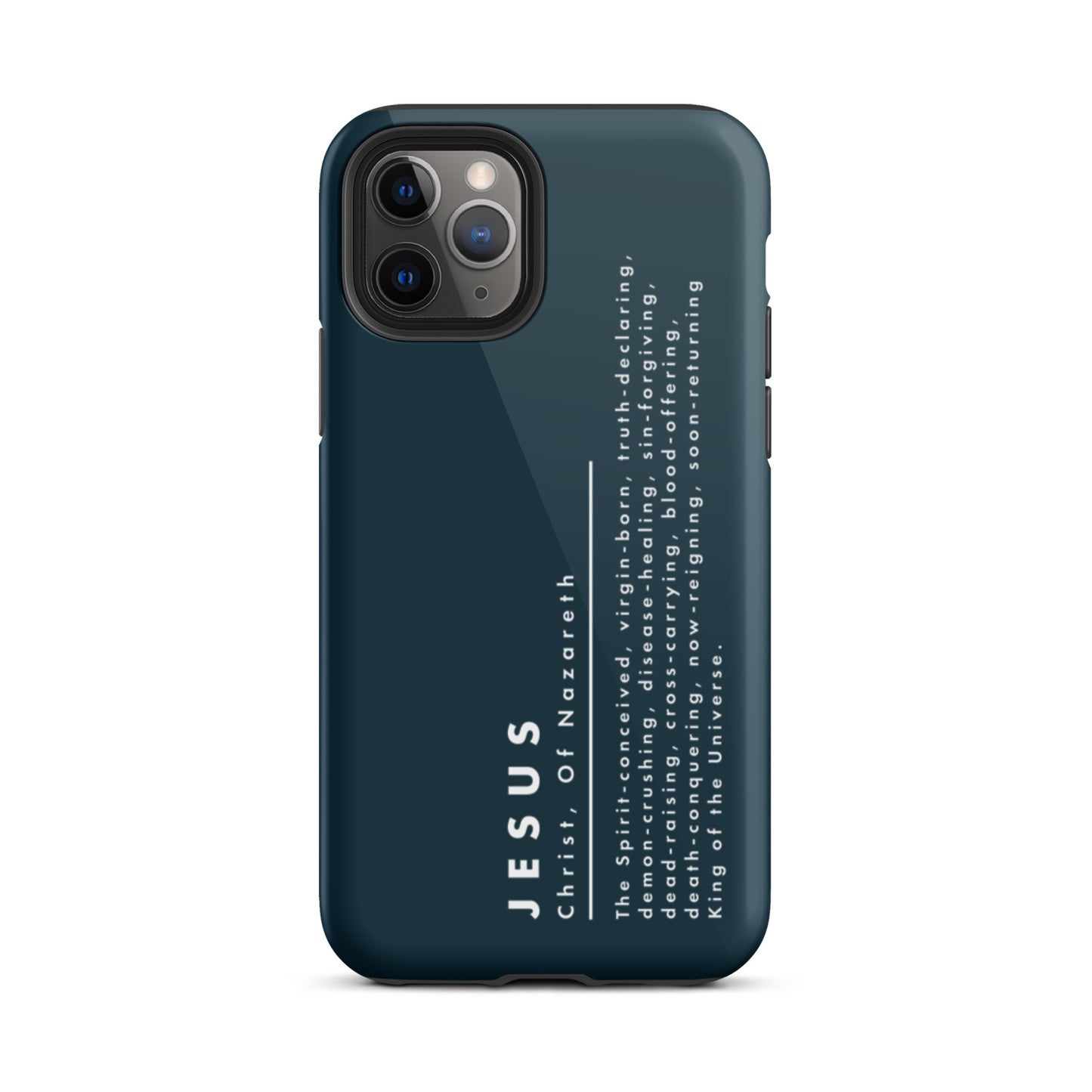 Jesus Christ, King Of The Universe | Tough iPhone Case | Navy