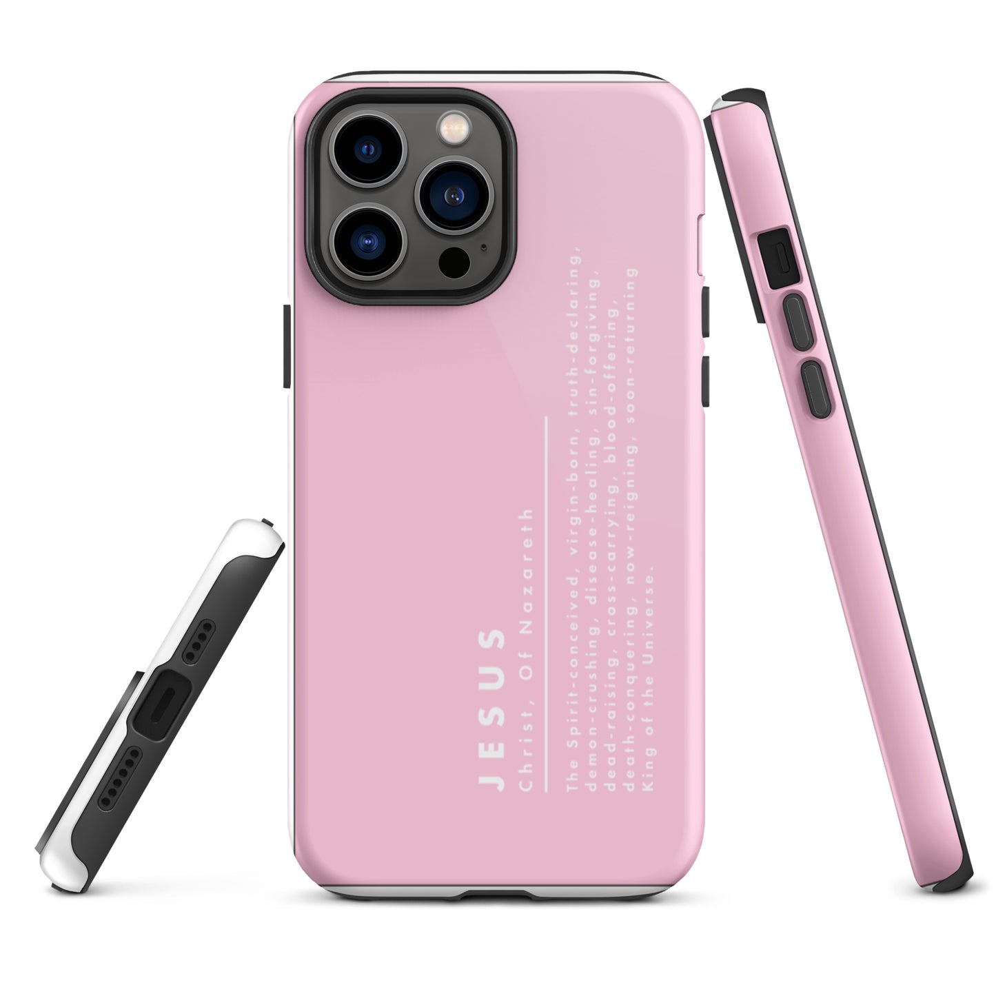 Jesus Christ, King Of The Universe | Tough iPhone Case | Pink