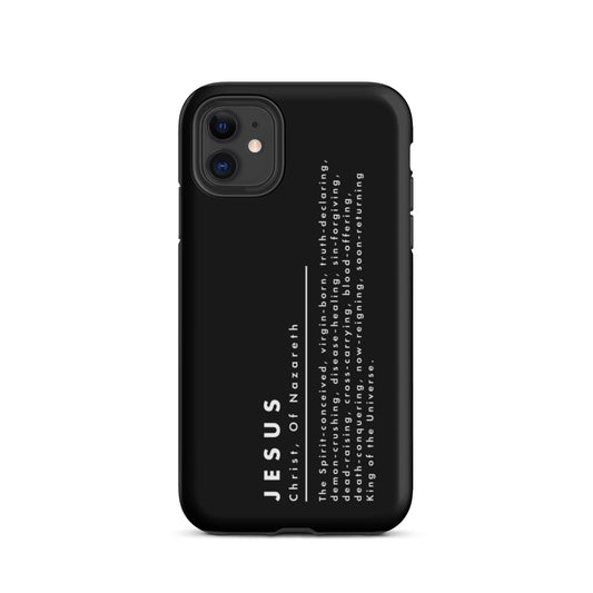 Jesus Christ, King Of The Universe | Tough iPhone Case | Black Matte