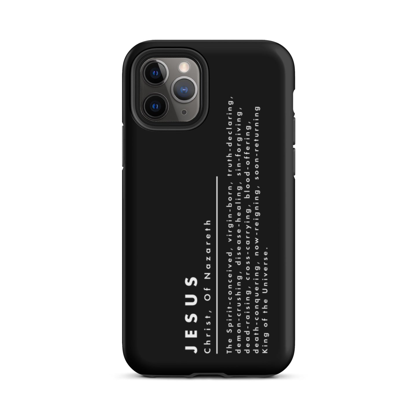 Jesus Christ, King Of The Universe | Tough iPhone Case | Black Matte
